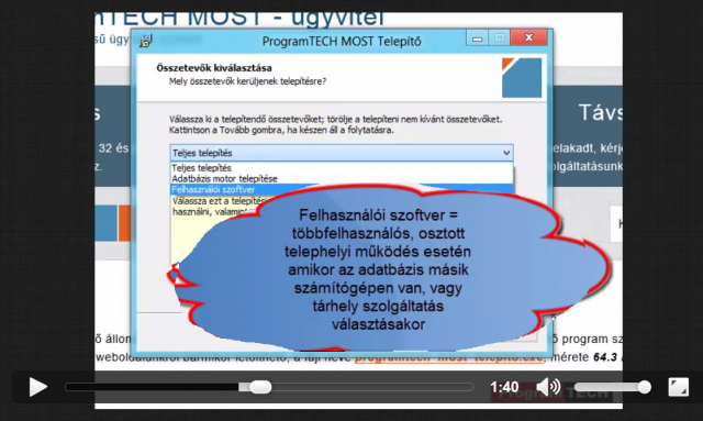 Felhasználói szoftver telepítése hálózatos működéshez telepítés második/harmadik stb. gépre Felhasználói szoftver telepítése hálózatos működéshez telepítés második/harmadik stb. gépre